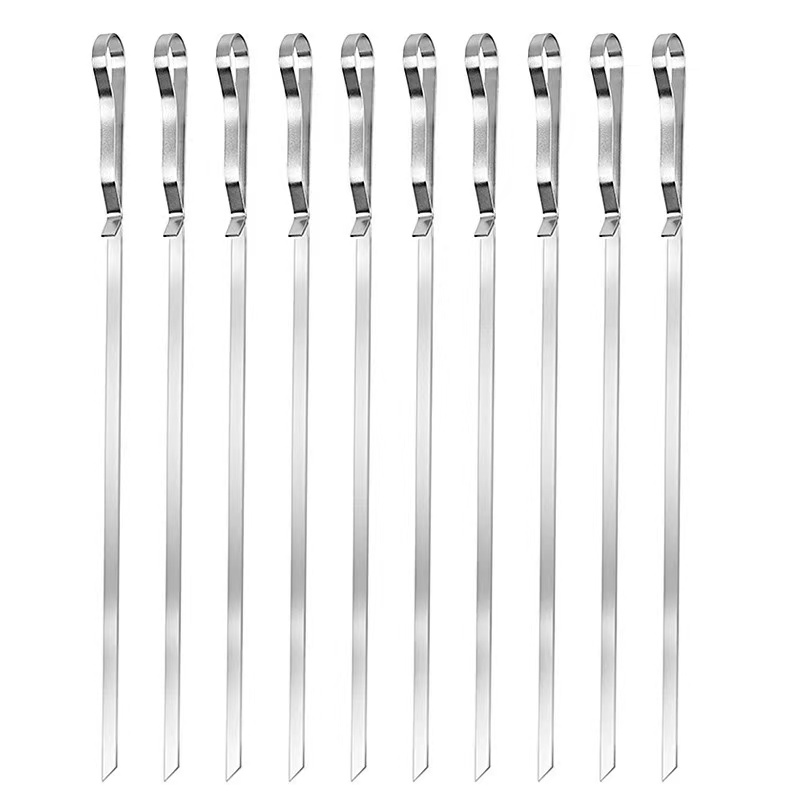 stainless steel clip type outdoor BBQ skewers