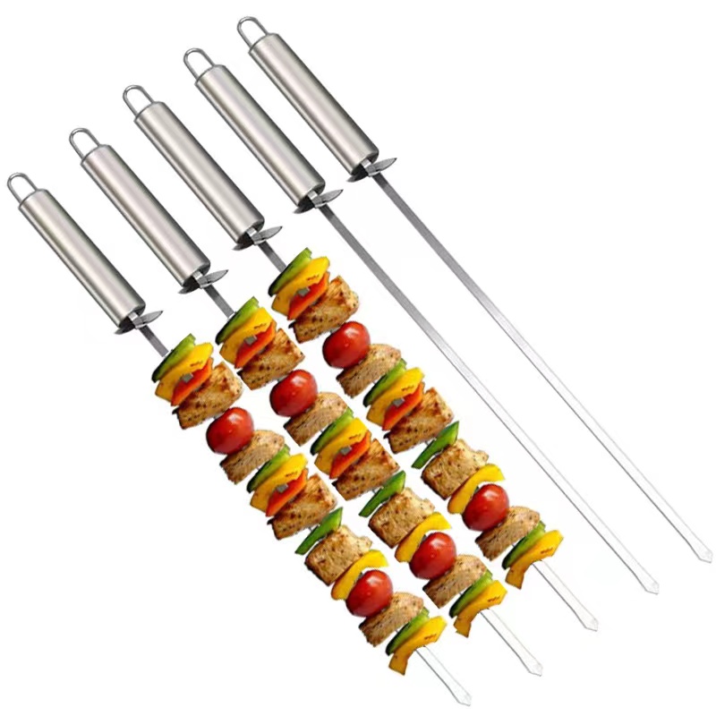 stainless steel handle BBQ skewers